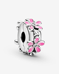 Charm de Clip de flor de margarita rosa