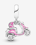 Charm Colgante Moto Scooter Rosa