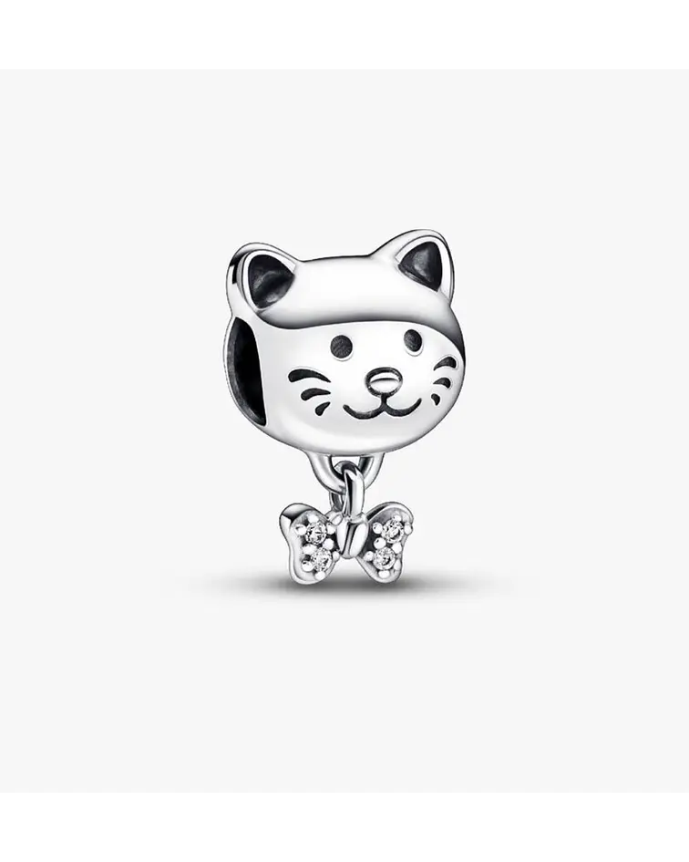 Charm Gato mascota y moño