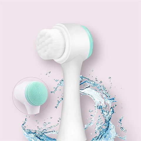 Escova de limpeza facial dupla