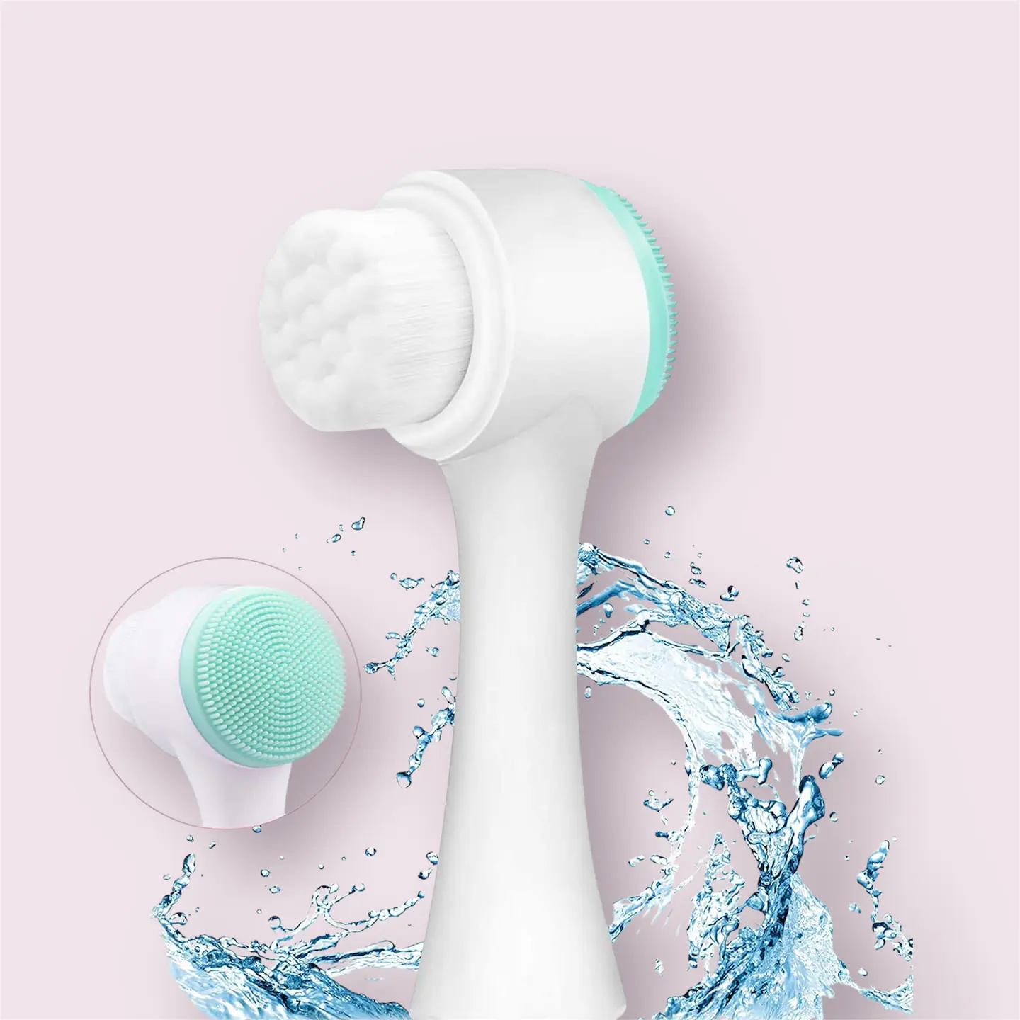 Escova de limpeza facial dupla 1