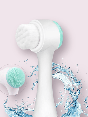 Escova de limpeza facial dupla