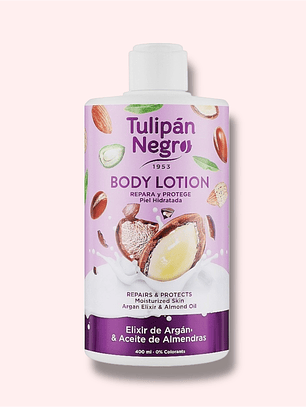 Creme Corporal de Argão e óleo de amêndoas 400ml Tulipán Negro