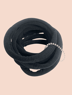 Elásticos pretos conjunto 5x