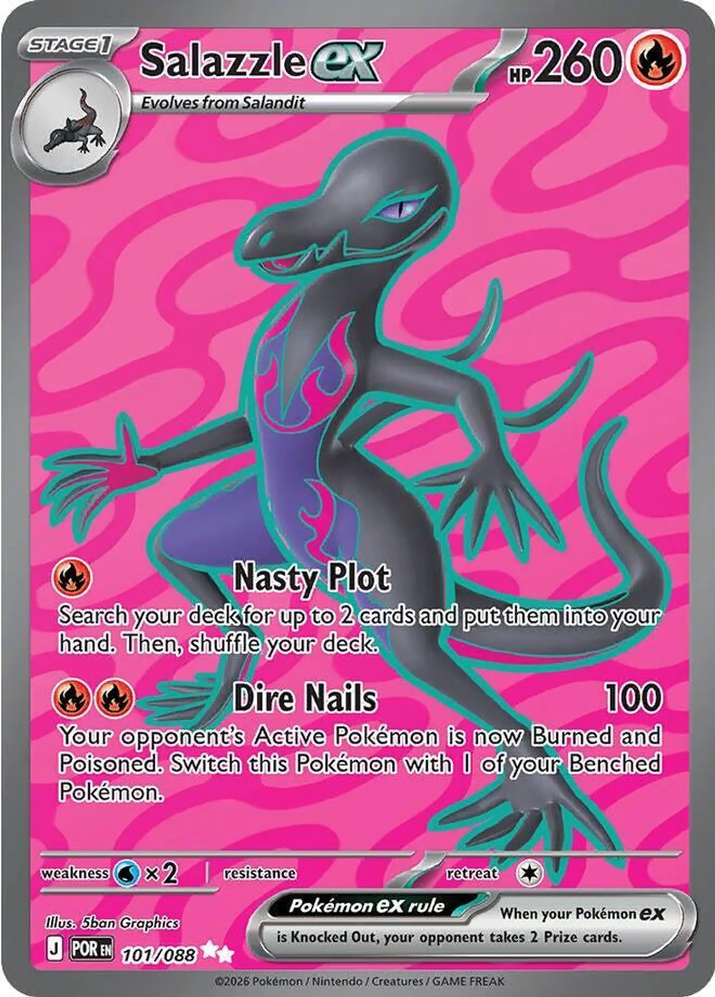 Salazzle ex - 101/088 Rareza: Ultra Rare (español) 1