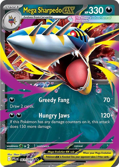 Mega Sharpedo ex  061/094 Double Rare (español)