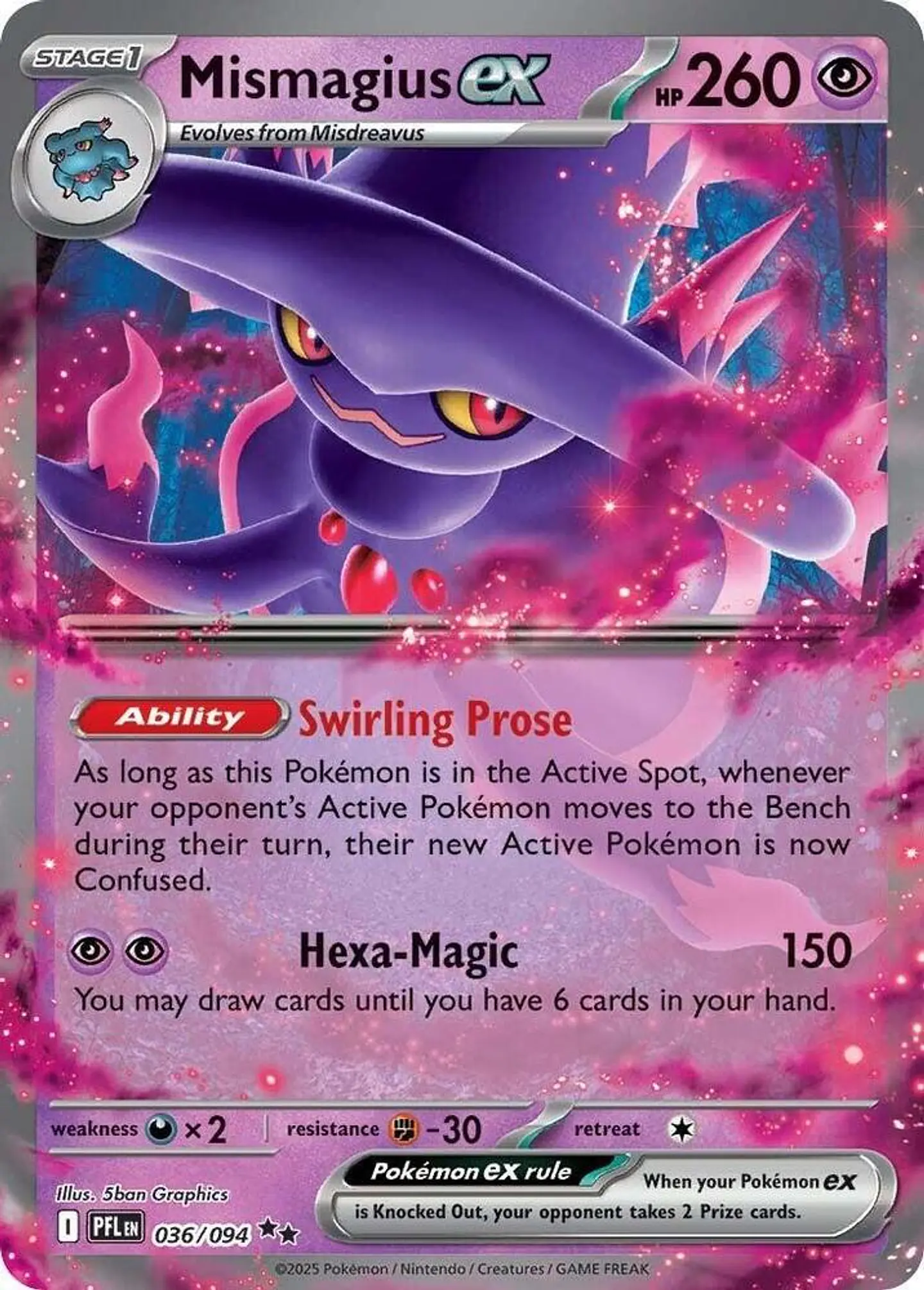 Mismagius ex  036/094  Double Rare (ingles) 1