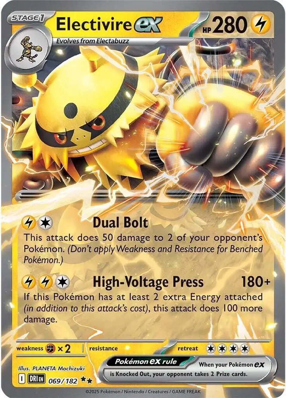 Electivire ex 069/182  Double Rare (ingles) 1