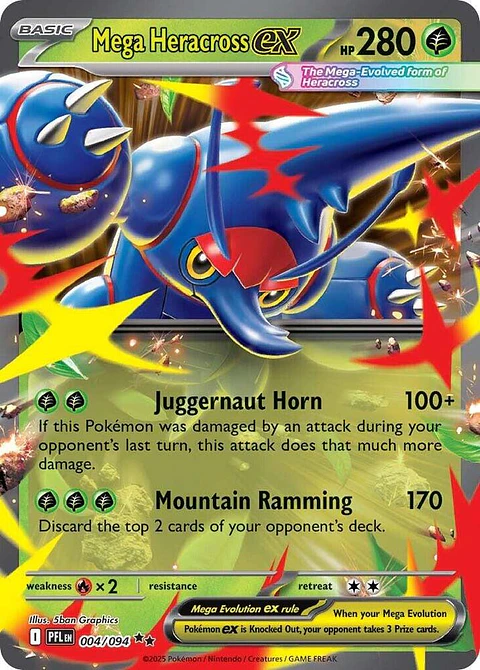 Mega Heracross ex  004/094  Double Rare (ingles)