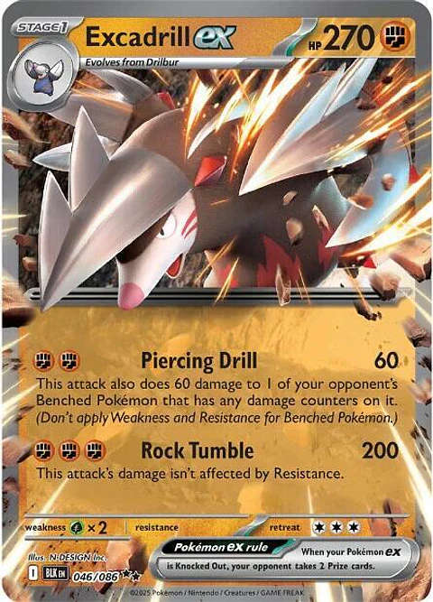 Excadrill ex  046/086  Double Rare (ingles)