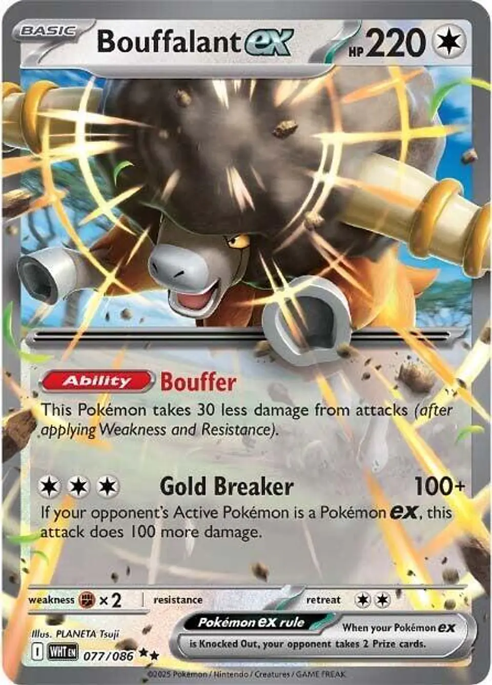 Bouffalant ex  077/086  Double Rare (ingles) 1
