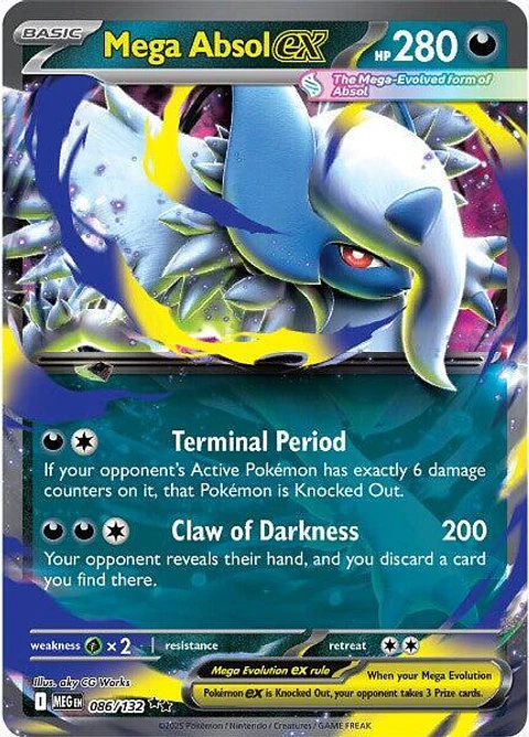Mega Absol ex  086/132 Double Rare (ingles)
