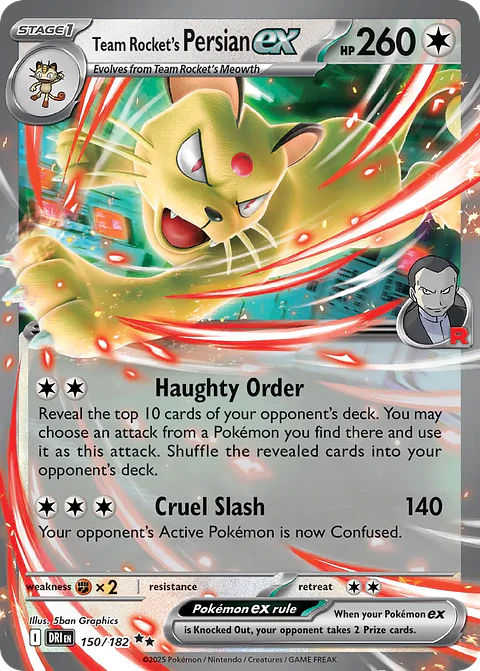 Team Rocket's Persian ex  150/182  Double Rare (ingles)