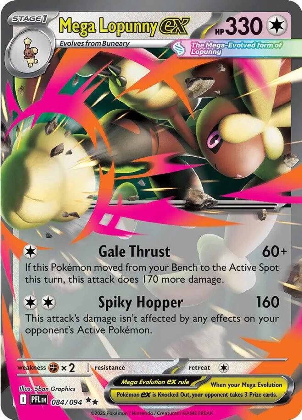Mega Lopunny ex 084/094 Double Rare (ingles) 1