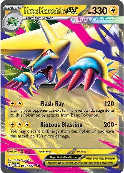 Mega Manectric ex  050/132 Double Rare (ingles)