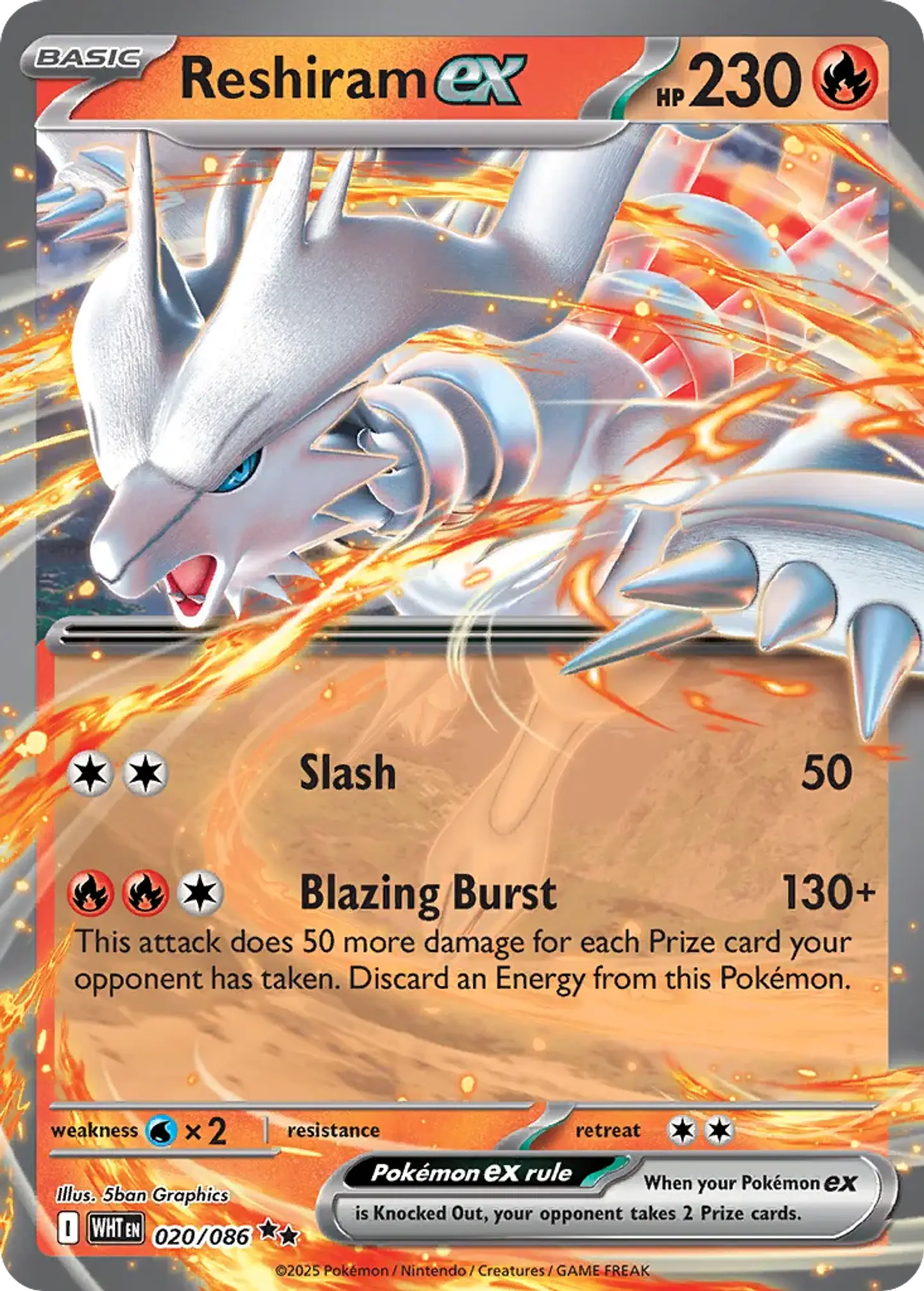 Reshiram ex  020/086  Double Rare (ingles) 1