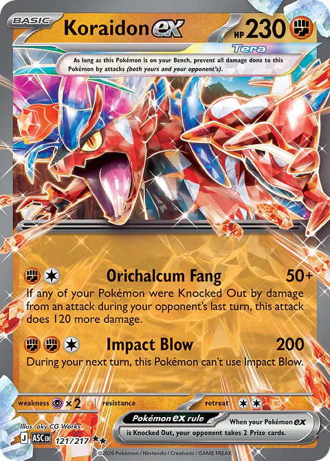 Koraidon ex  121/217  Double Rare (español)