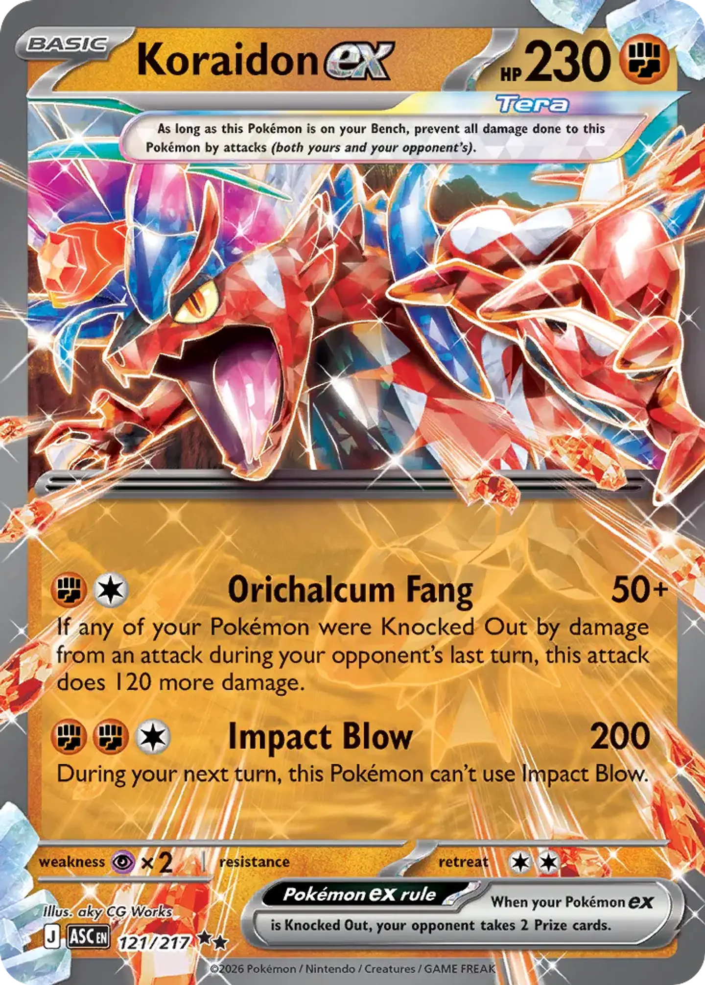 Koraidon ex  121/217  Double Rare (español) 1