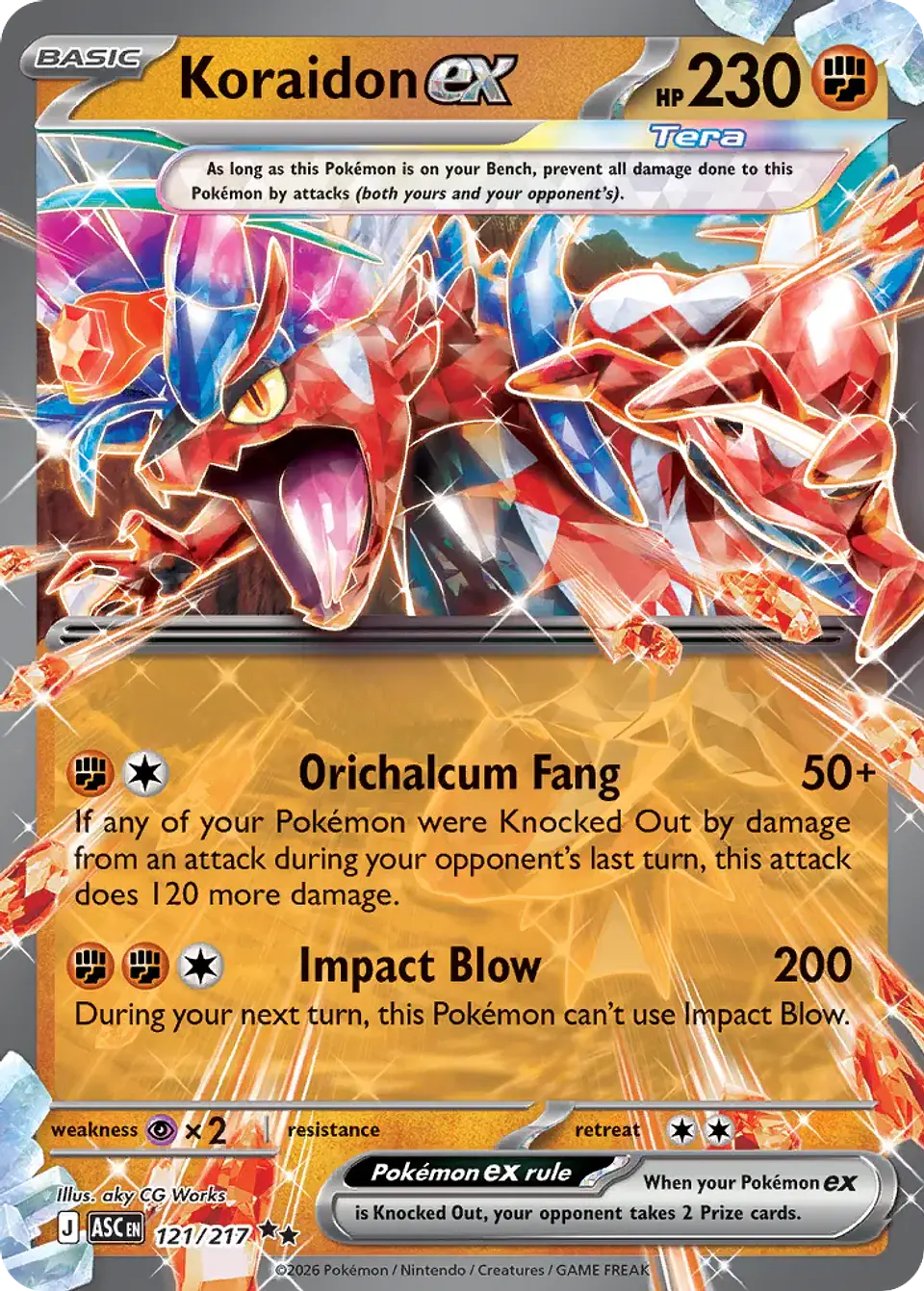 Koraidon ex  121/217  Double Rare (español) 1