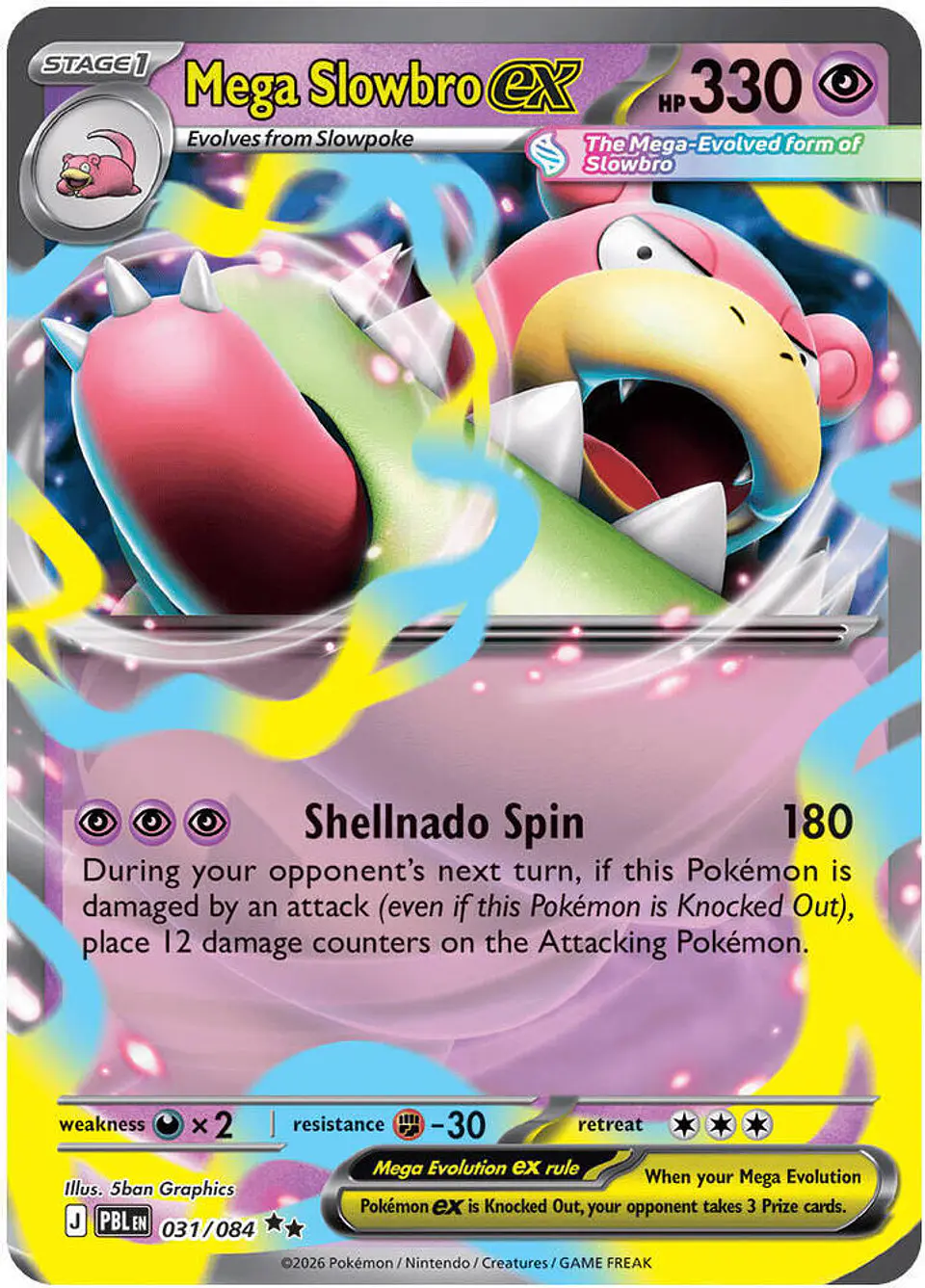 Mega Slowbro ex 031/084 Double Rare (ingles) 1