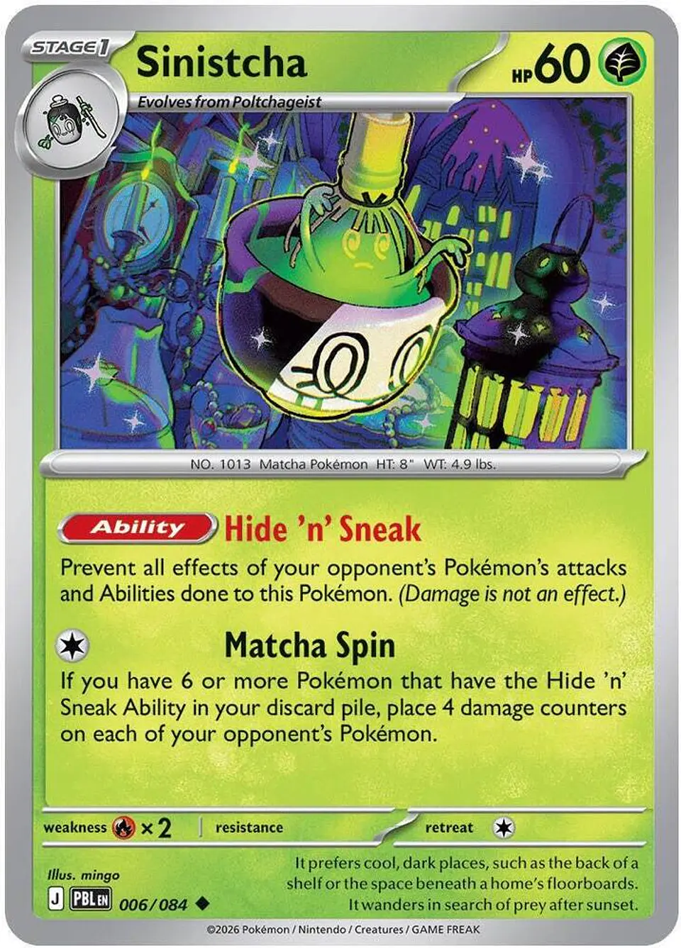 Sinistcha - 006/084 - Uncommon 1