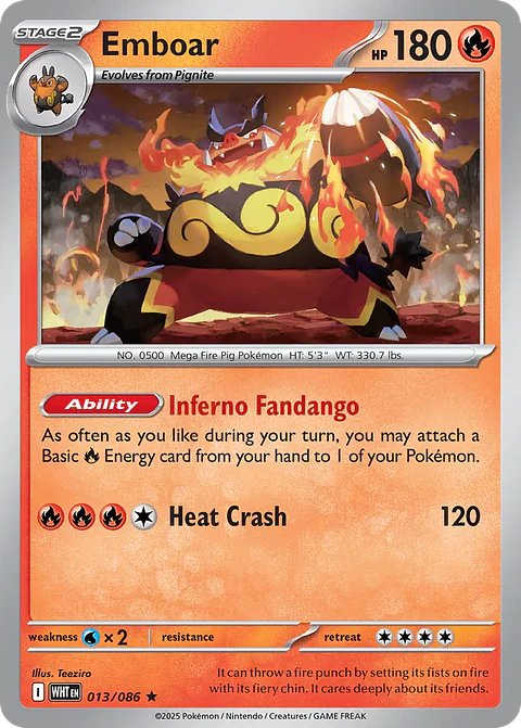 Emboar - 013/086 - Rare