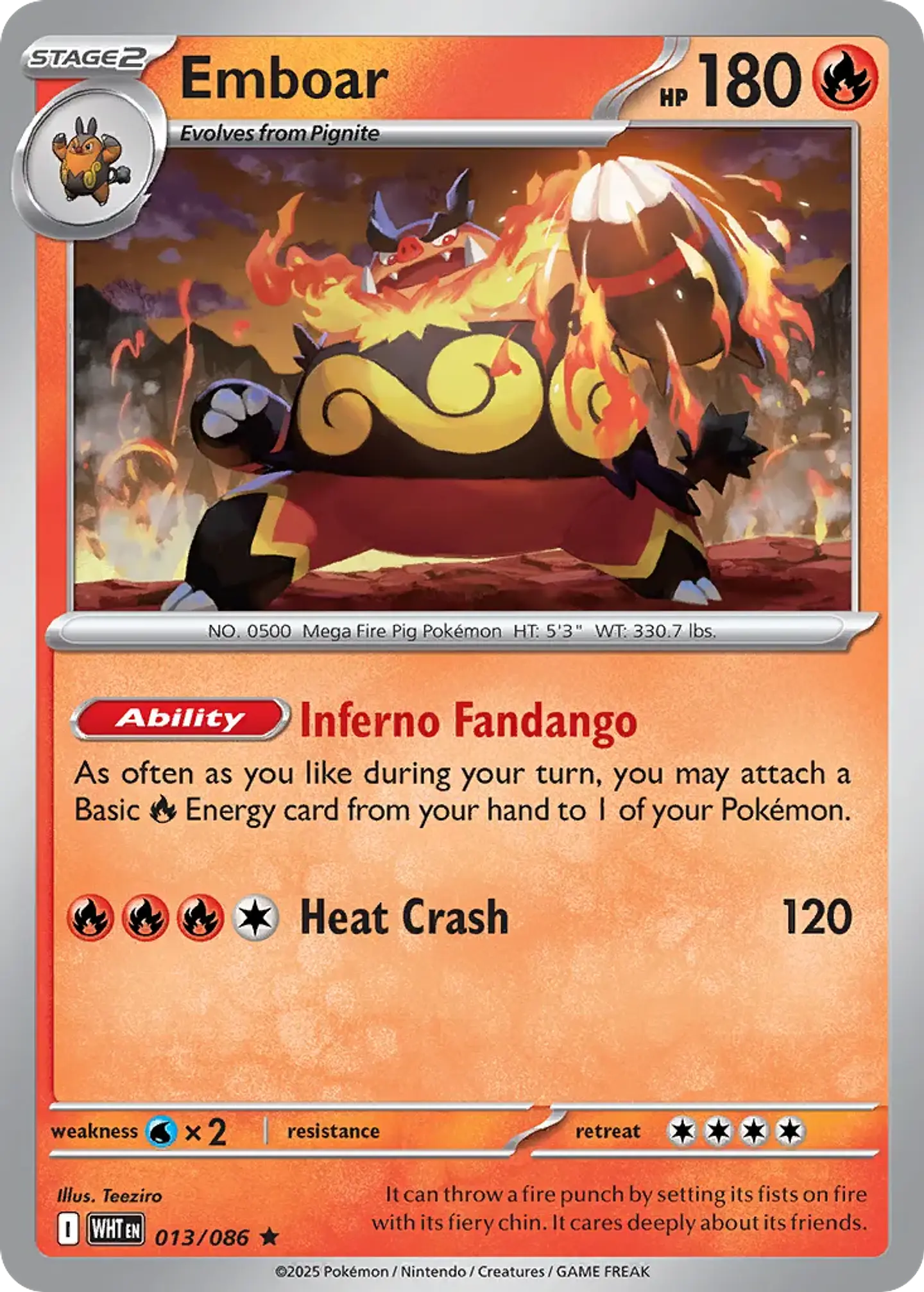 Emboar - 013/086 - Rare 1