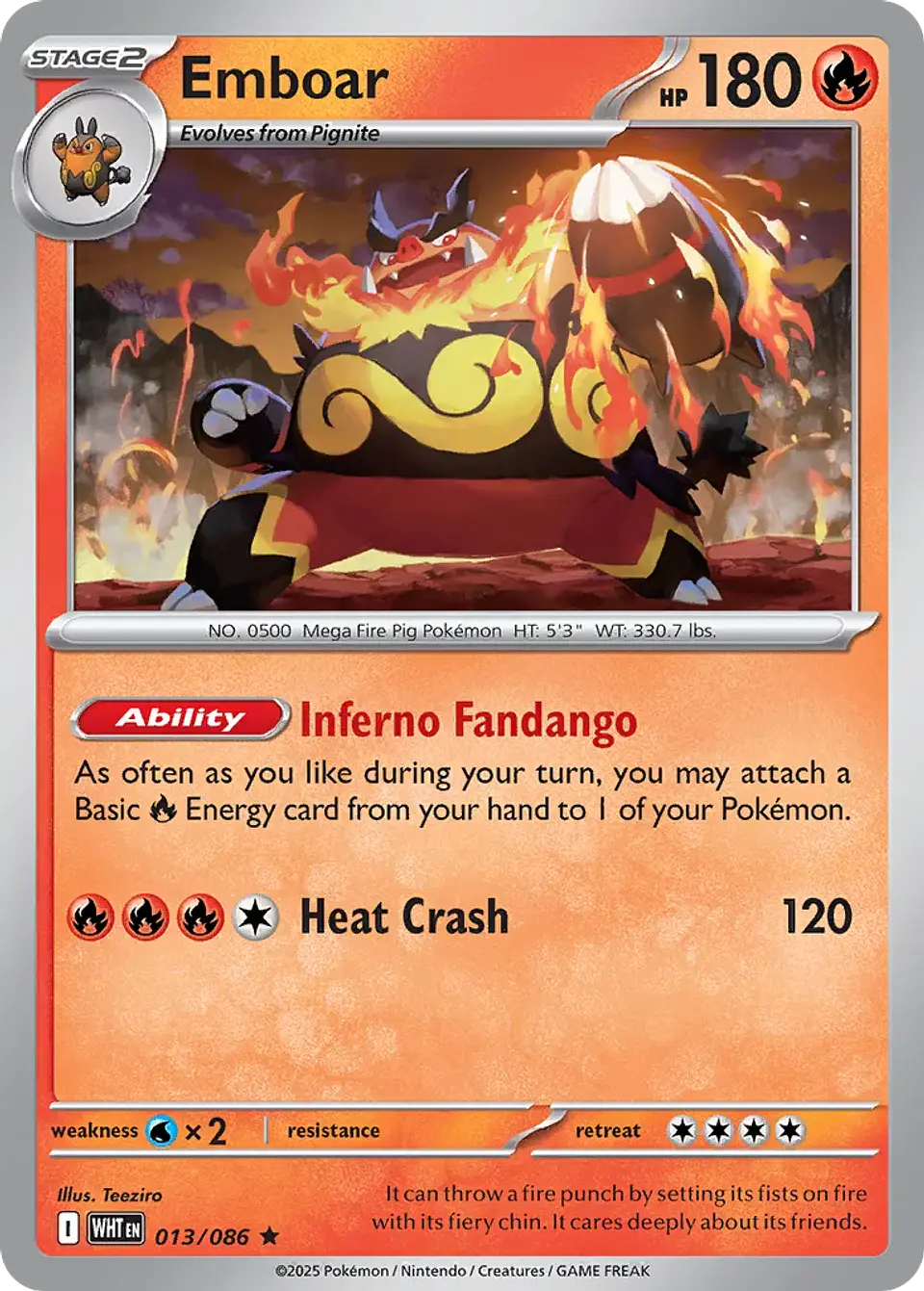 Emboar - 013/086 - Rare 1