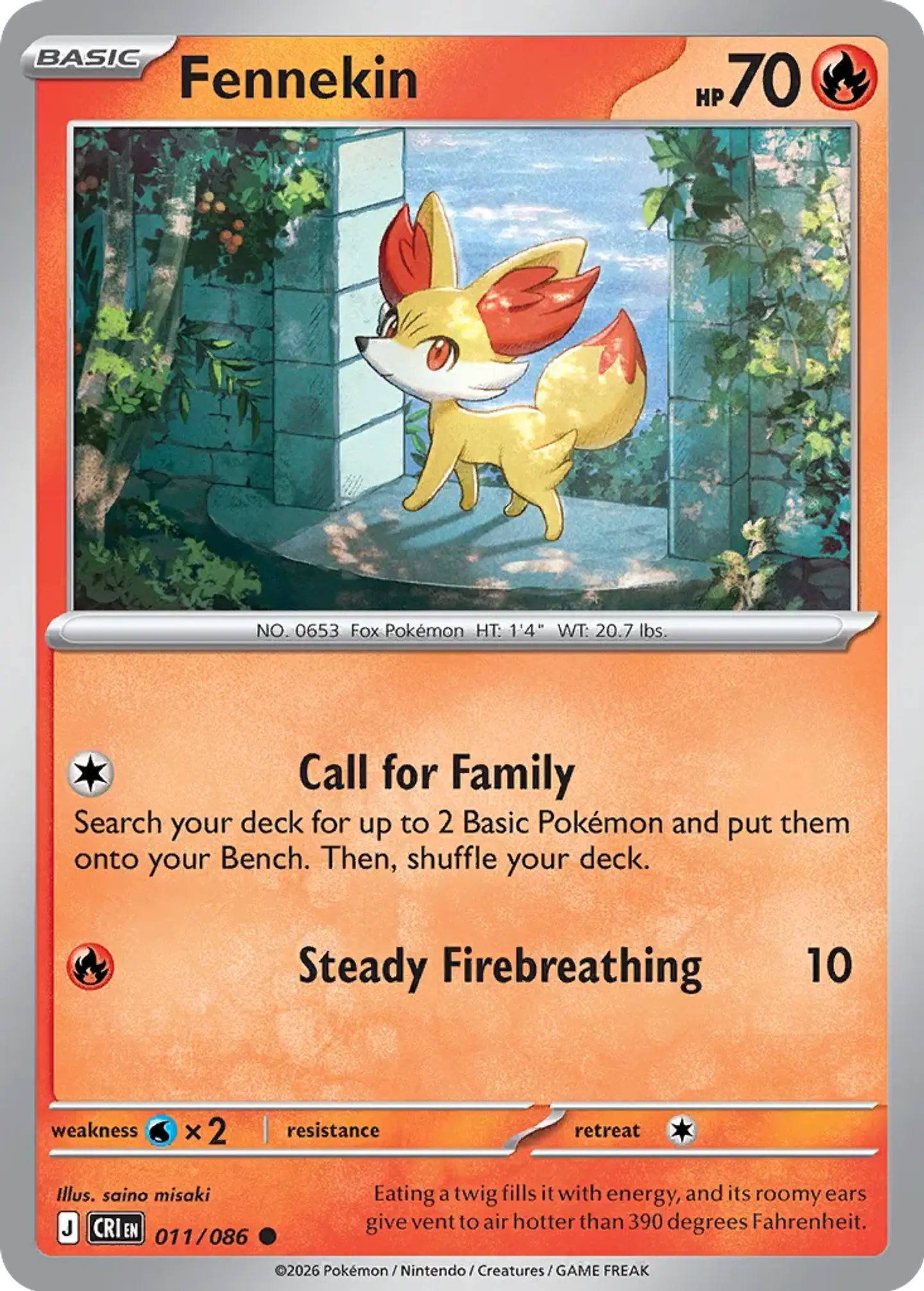 Fennekin - 011/086 - Common 1