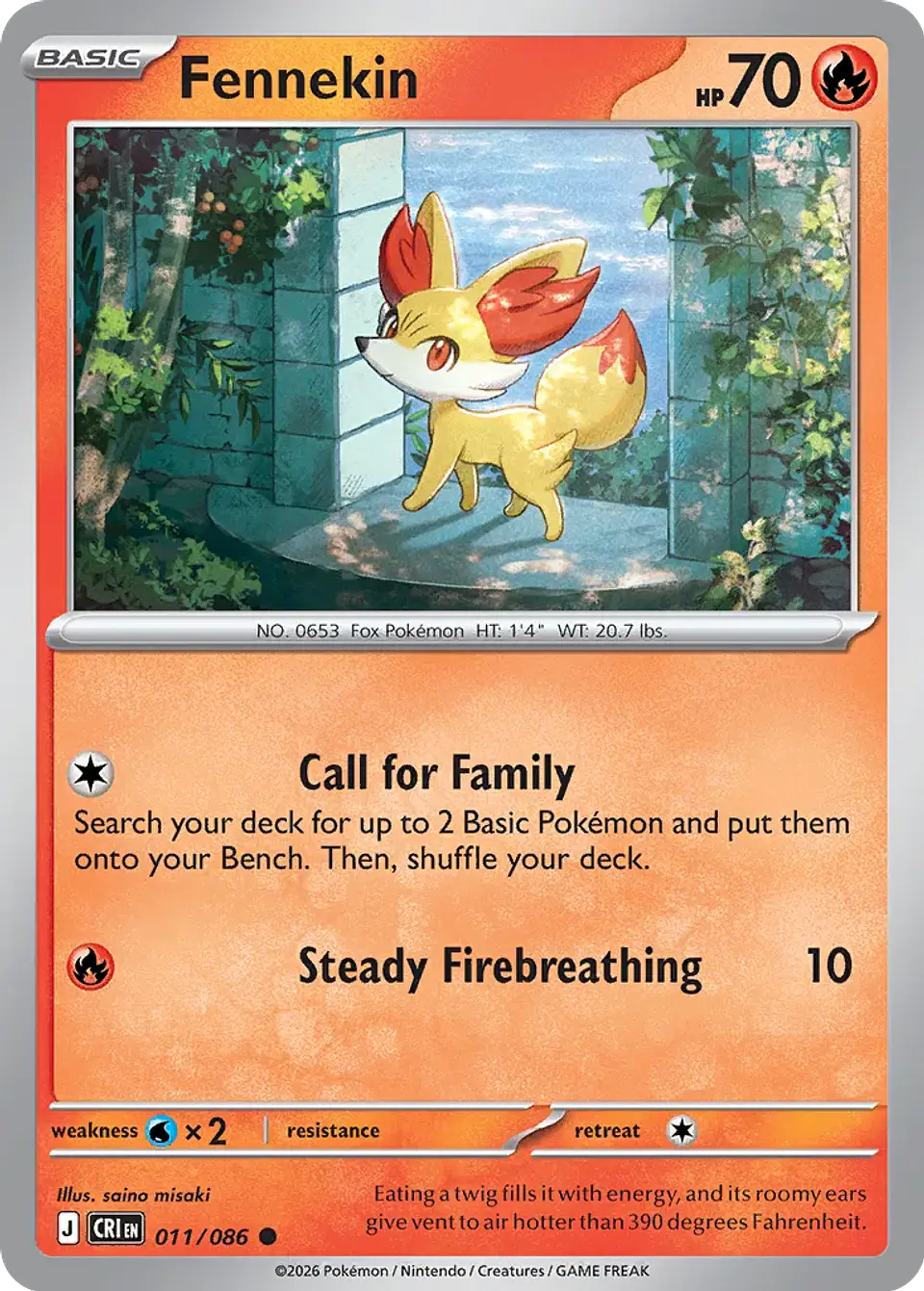 Fennekin - 011/086 - Common 1