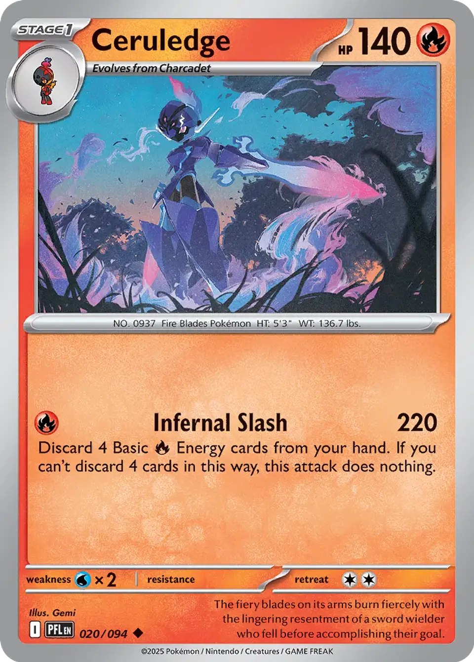 Ceruledge - 020/094 - Uncommon 1