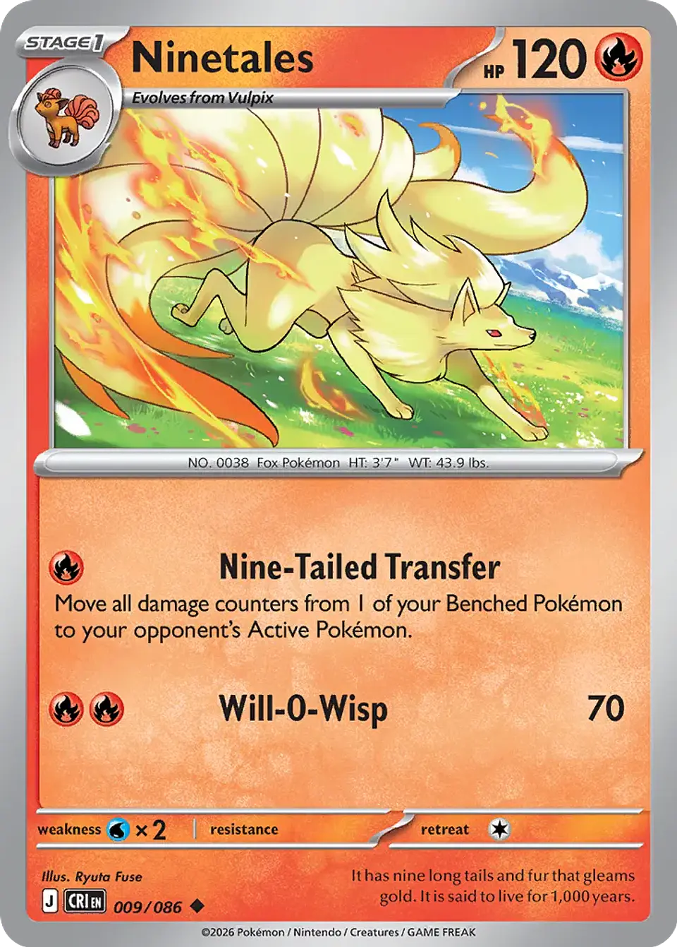 Ninetales - 009/086 - Uncommon 1