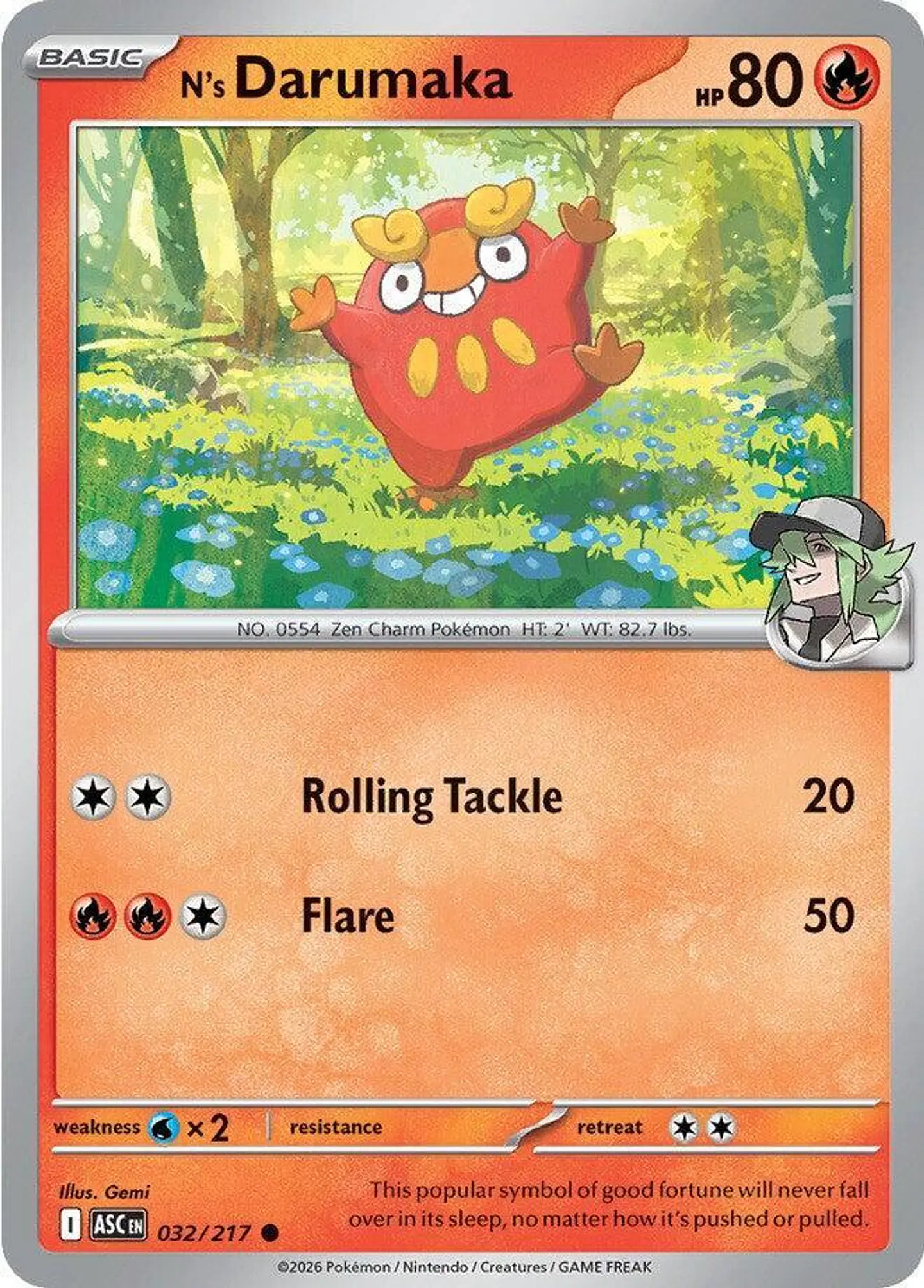 N's Darumaka - 032/217 - Common 1