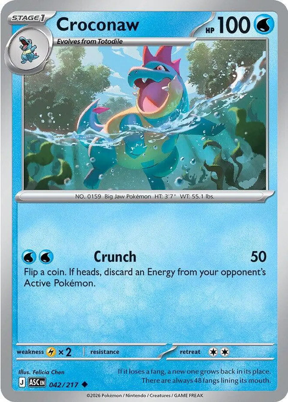 Croconaw - 042/217 - Uncommon 1