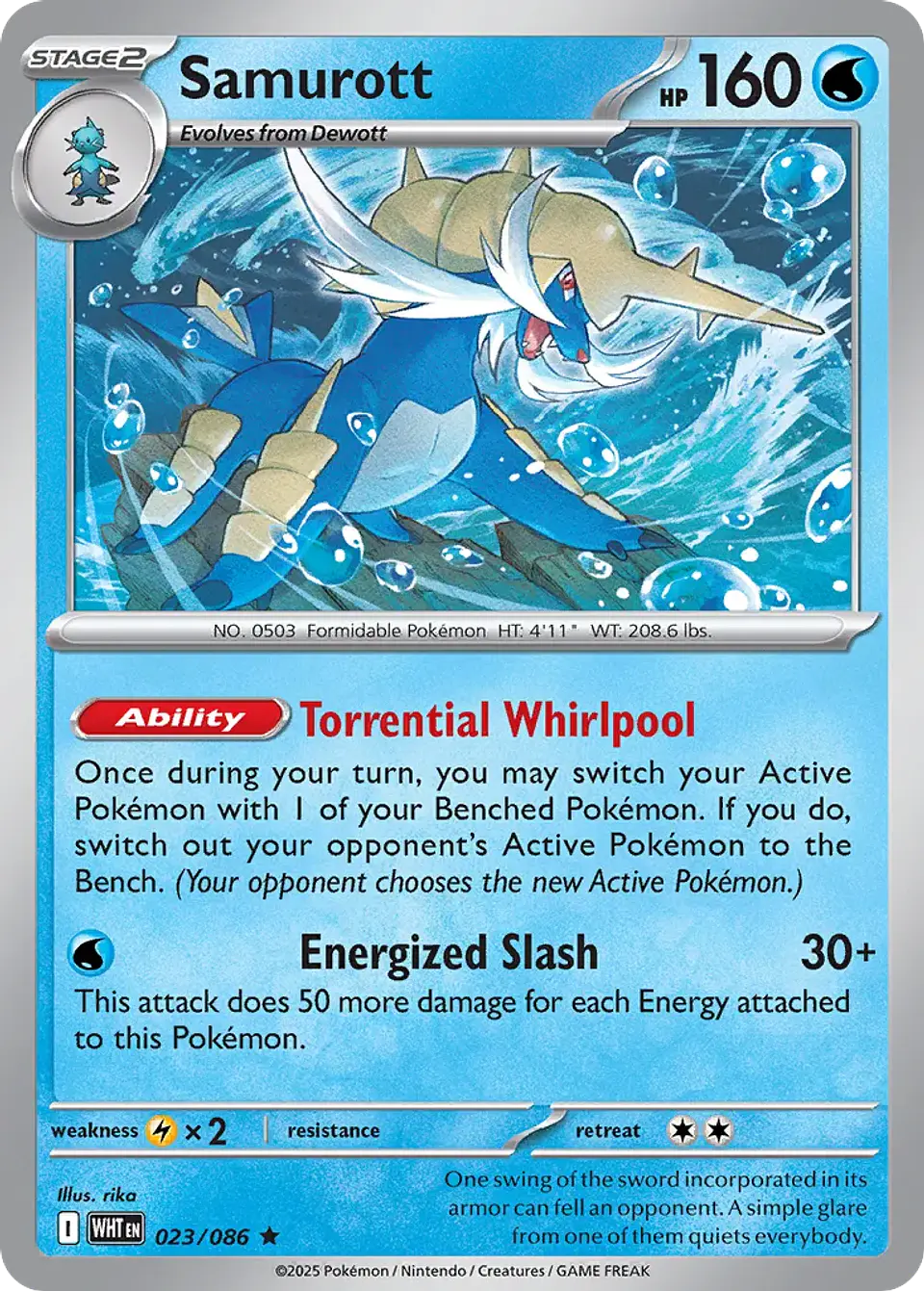 Samurott - 023/086 - Rare 1
