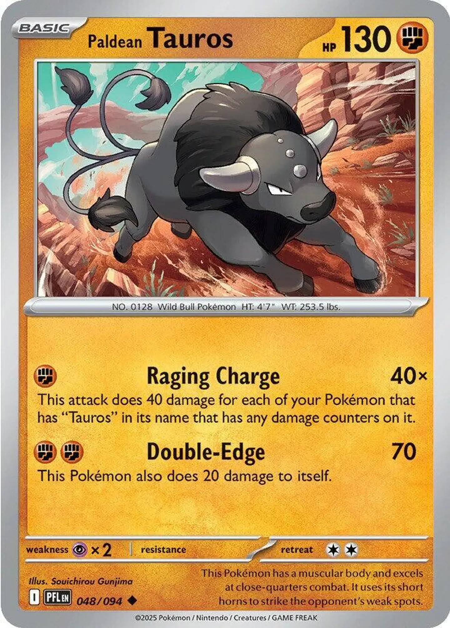 Paldean Tauros - 048/094 - Uncommon 1