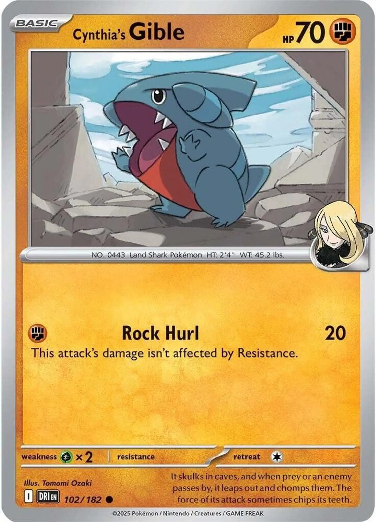 Cynthia's Gible - 102/182 - Common 1
