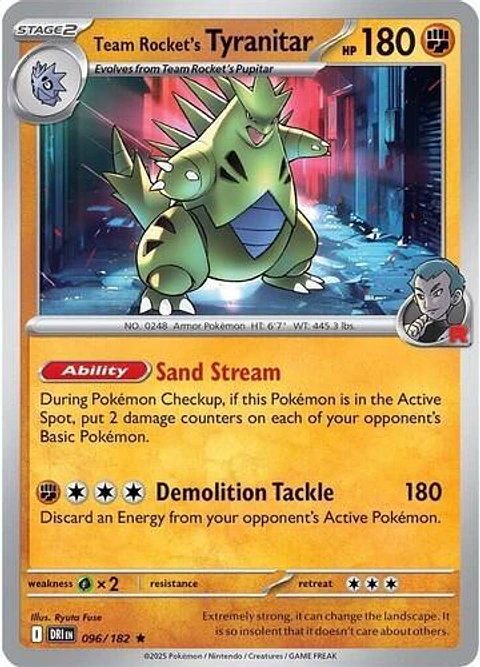 Team Rocket's Tyranitar - 096/182 - Rare