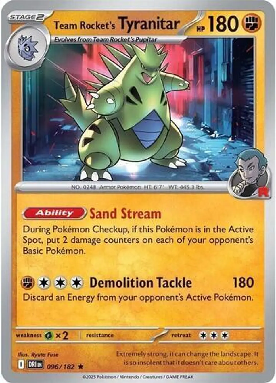 Team Rocket's Tyranitar - 096/182 - Rare 1