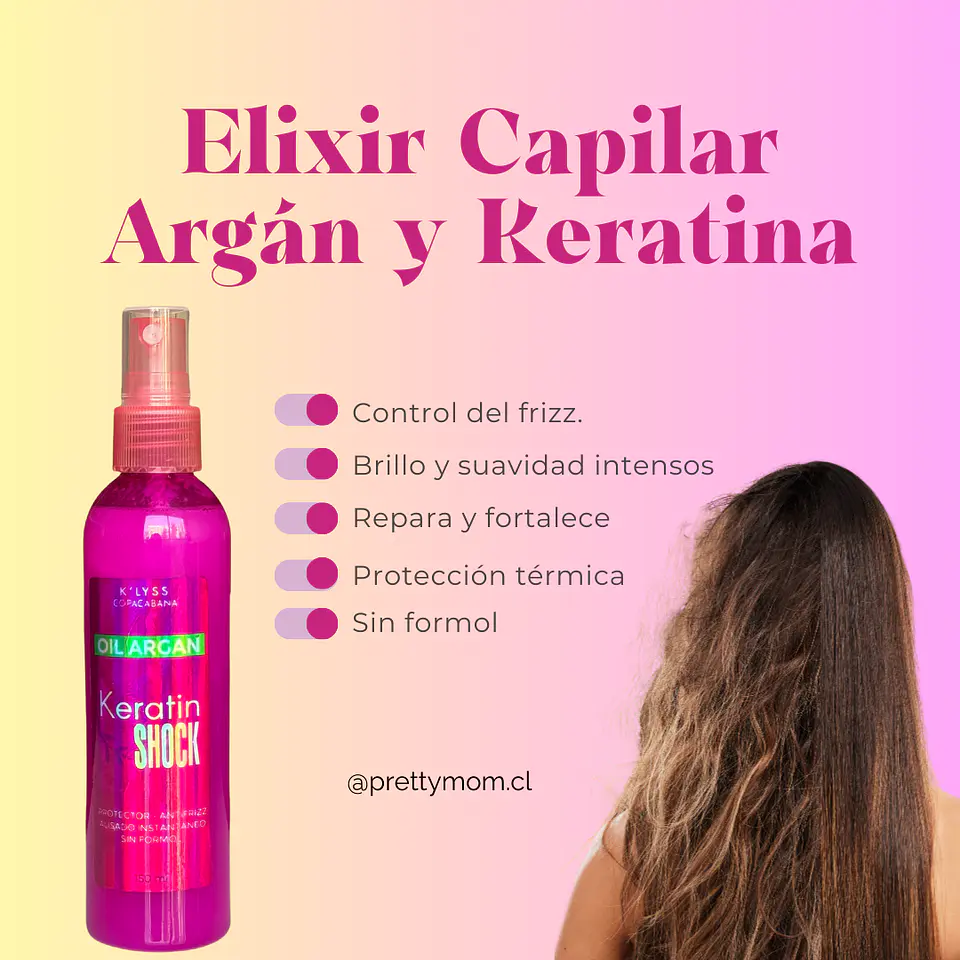 Elixir Capilar de Argán y Keratina sin Formol 150 ml 2