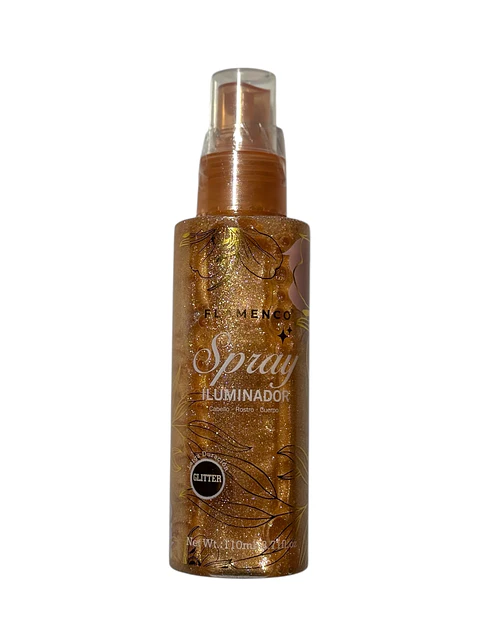 Spray Iluminador con Glitter para Cuerpo, Rostro y Cabello