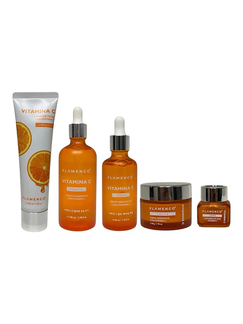 Kit Rutina Facial Vitamina C 5 Pasos – Glow y Luminosidad