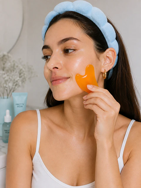 Gua Sha Facial para Masaje de Rostro y Cuello
