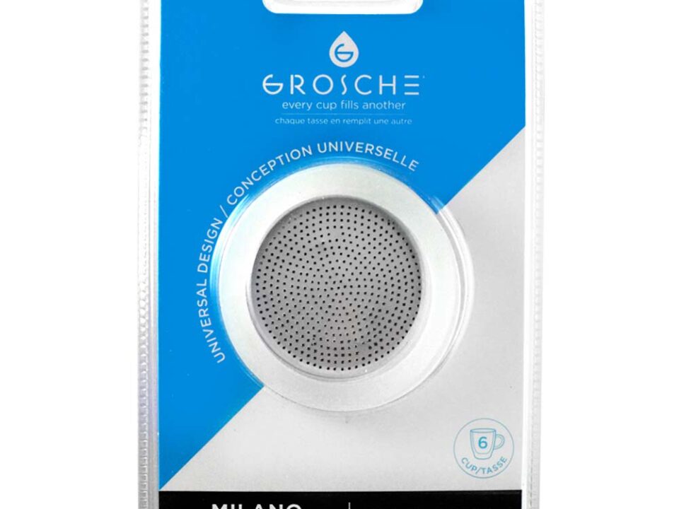 Repuesto Grosche 3 sellos silicona más filtro metálico (moka 6 tazas)