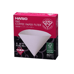 Filtro Papel V60-01 blanco 40 unidades