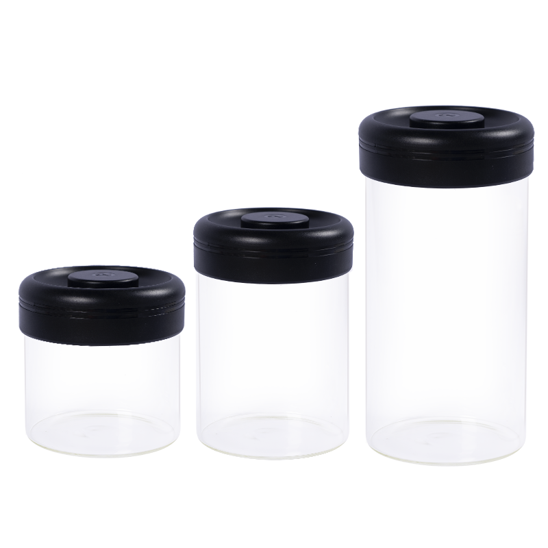 Glass Canister 1200 ml Black Timemore