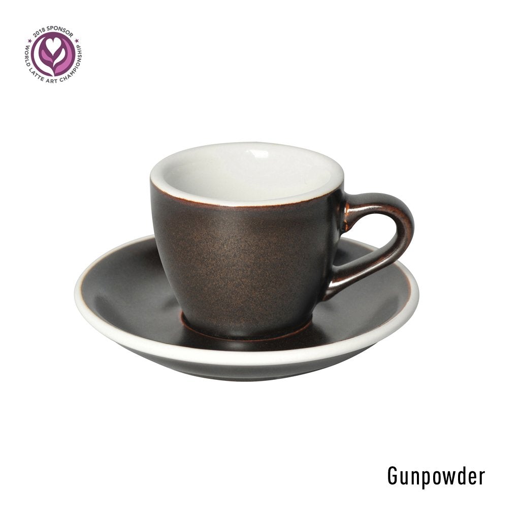 EGG 80ml Espresso - Taza y Platillo (Potter Colours) Gunpowder