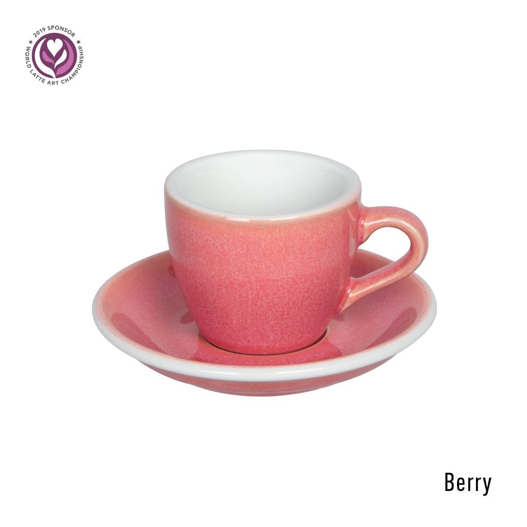 EGG 80ml Espresso - Taza y Platillo (Potter Colours) Berry 