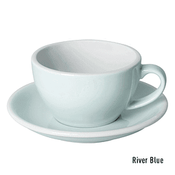 EGG 250ml Cappuccino - Taza y Platillo (River Blue) 