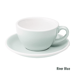 EGG 200ml Cappuccino - Taza y Platillo (River Blue)    